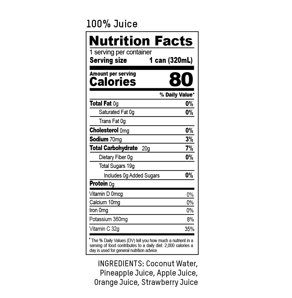 Premium Coconut Water + Fruit Punch